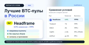Рейтинг майнинг-пулов BTC в России 2026: комиссии, выплаты и сравнение пулов